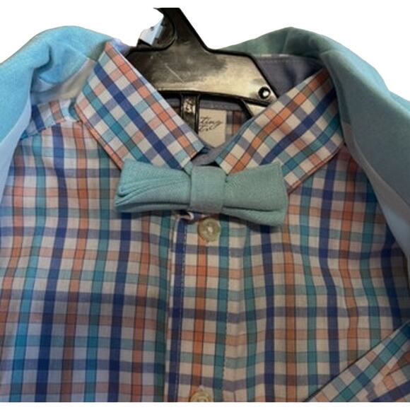 Starting Out 3PC Set, Plaid Button Up, Blue Jacket, White Pants, Size 18MO, NWT! - Picture 5 of 6